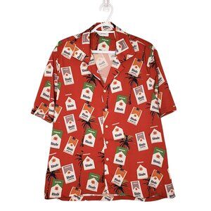 Rhude cigarette Pack Print Hawaiian short sleeve size S